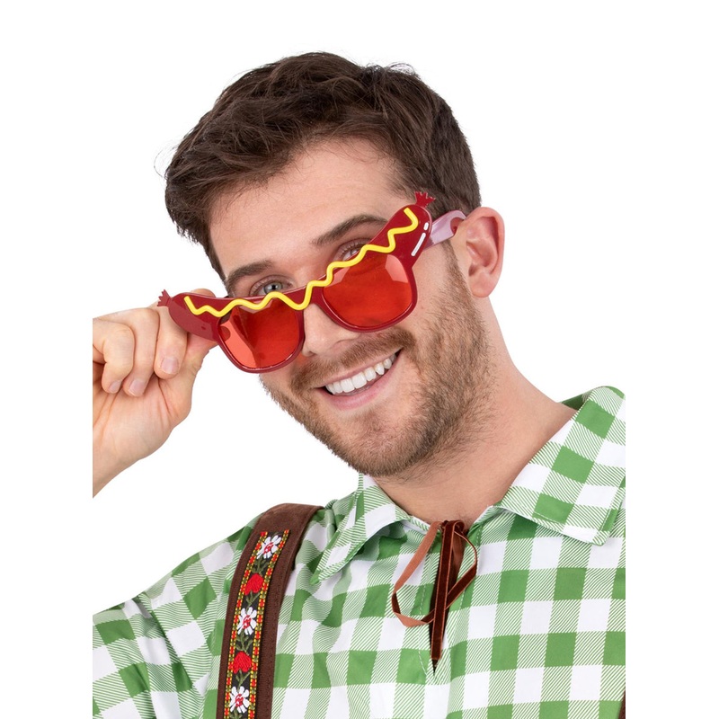 Sausage Adults Novelty Oktoberfest Costume Glasses