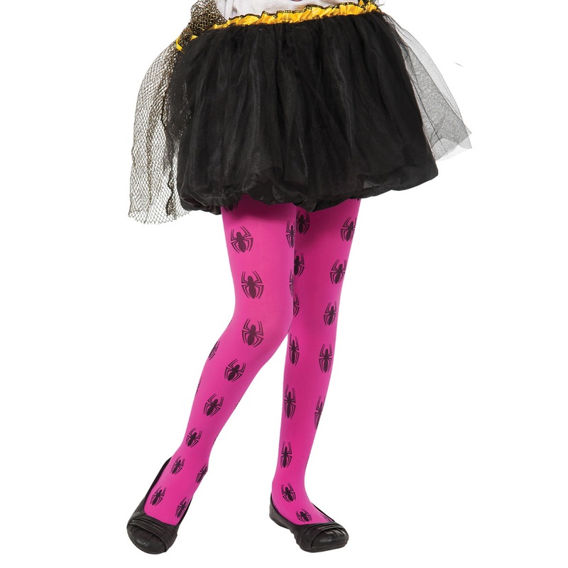 Spidergirl Kids Pink Superhero Costume Stockings