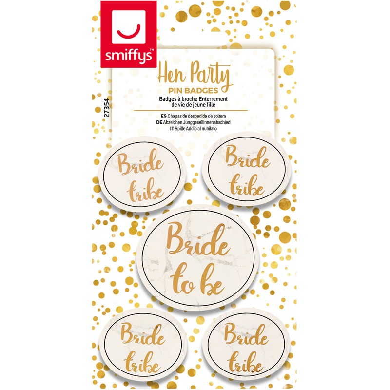Bride To Be 5 Pack Hens Night Party Badges