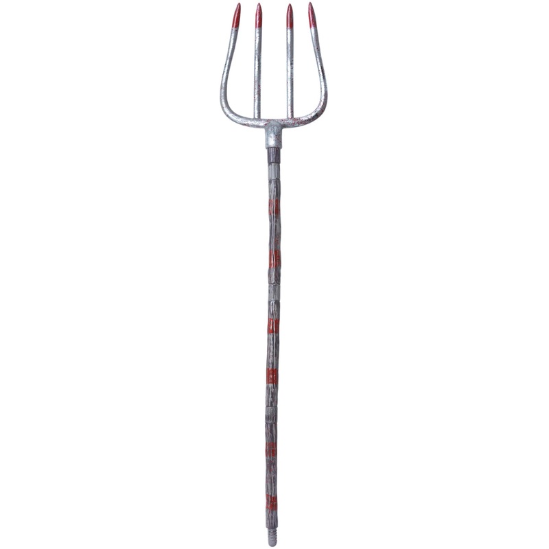 Collapsible Blood Splattered 153cm Halloween Pitchfork