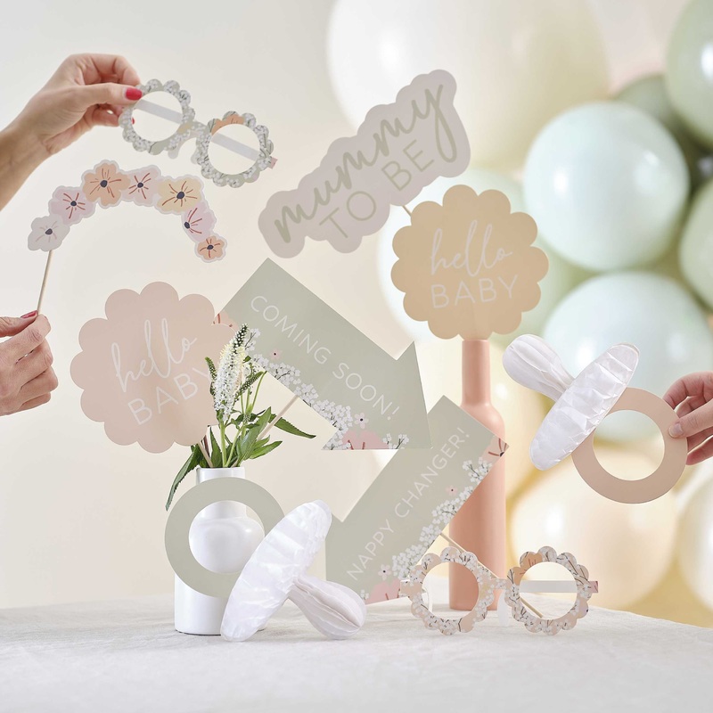 Floral Baby Shower Photo Booth   Props