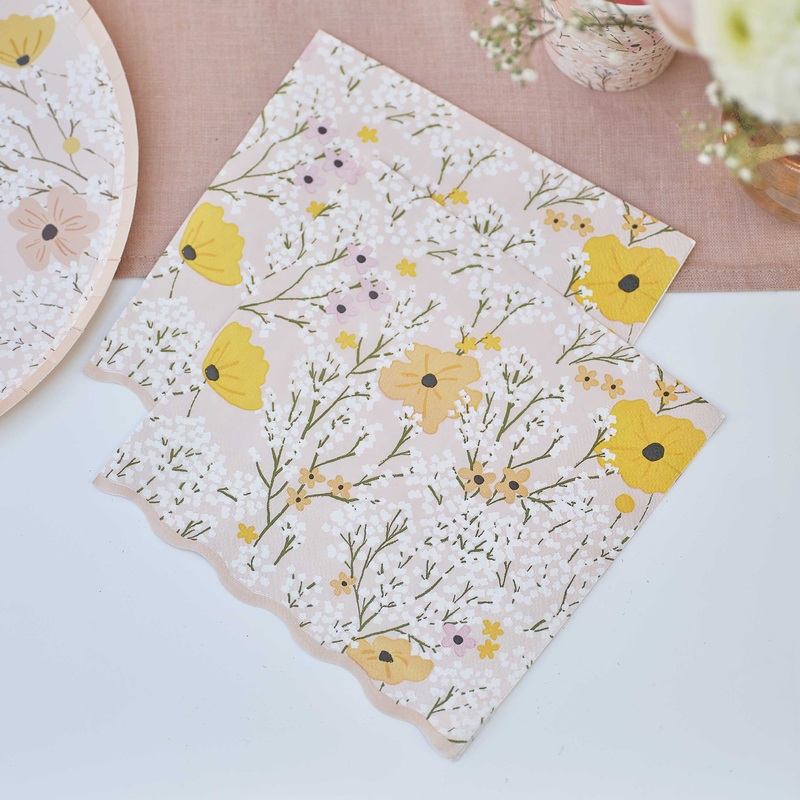 Pink Floral Napkins
