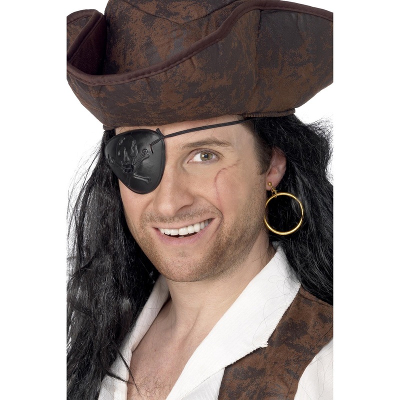 Swashbuckling Pirate Earring and Eyepatch Accessory Set