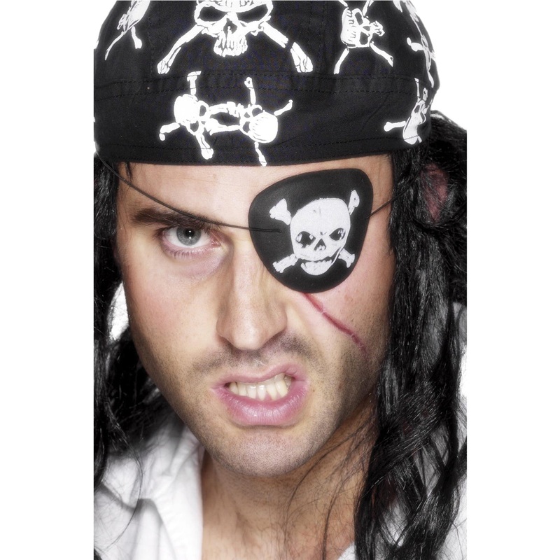 Swashbuckling Skull and Cross Bones Pirate Eyepatch