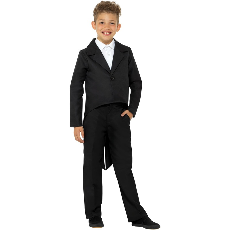Black Tailcoat|Small (Age 4-6)|Medium (Age 7-9)|Large (Age 10-12)