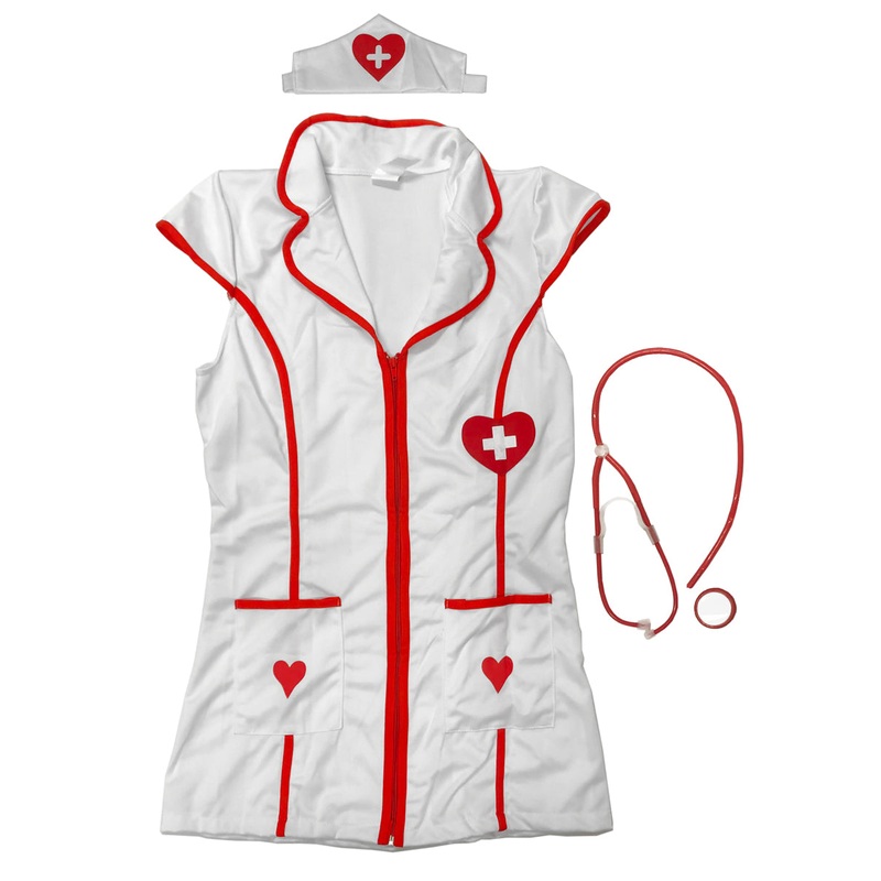 Short Sexy Nurse Womens Costume - Size Large
