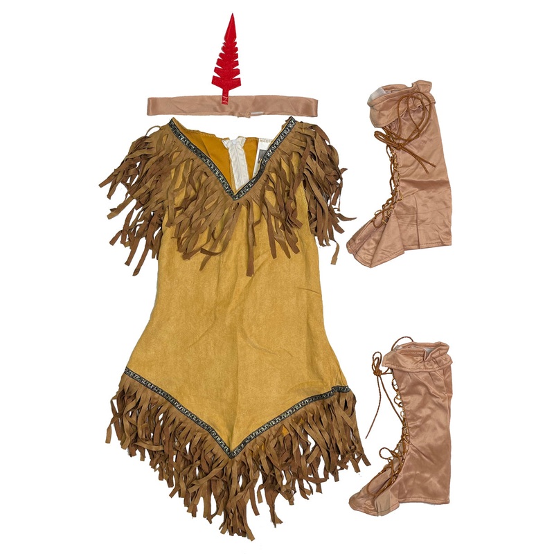 Native American Indian Pocahontas Girls Costume - Size Small