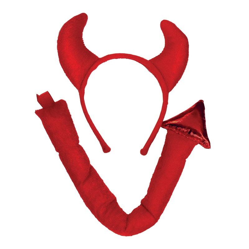 Daring Devil Red Headband and Tail Set