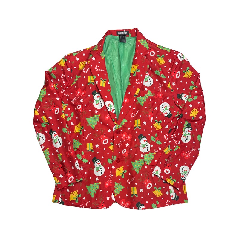 Red Christmas Costume Jacket Mens  -  Size 2XL