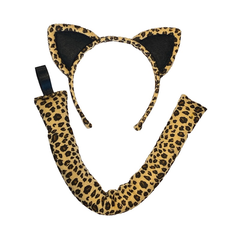 Spotted Leopard Ears and Tail Accessory Set