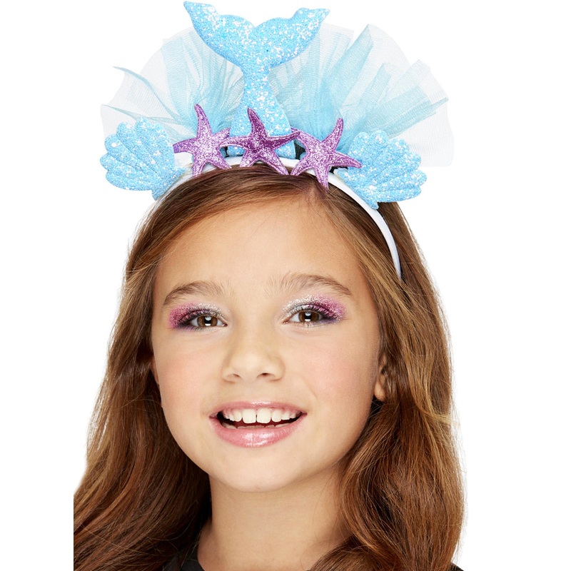 Under the Sea Blue and Purple Mermaid Girls Headband