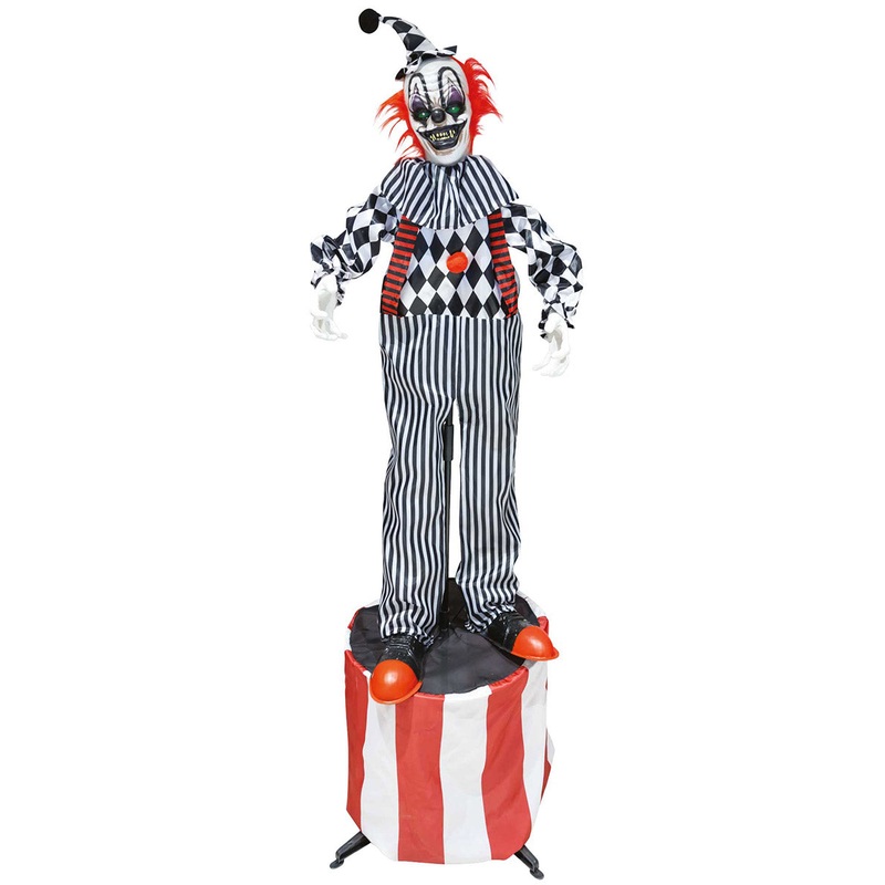 Standing 180cm Animatronic Halloween Clown Decoration