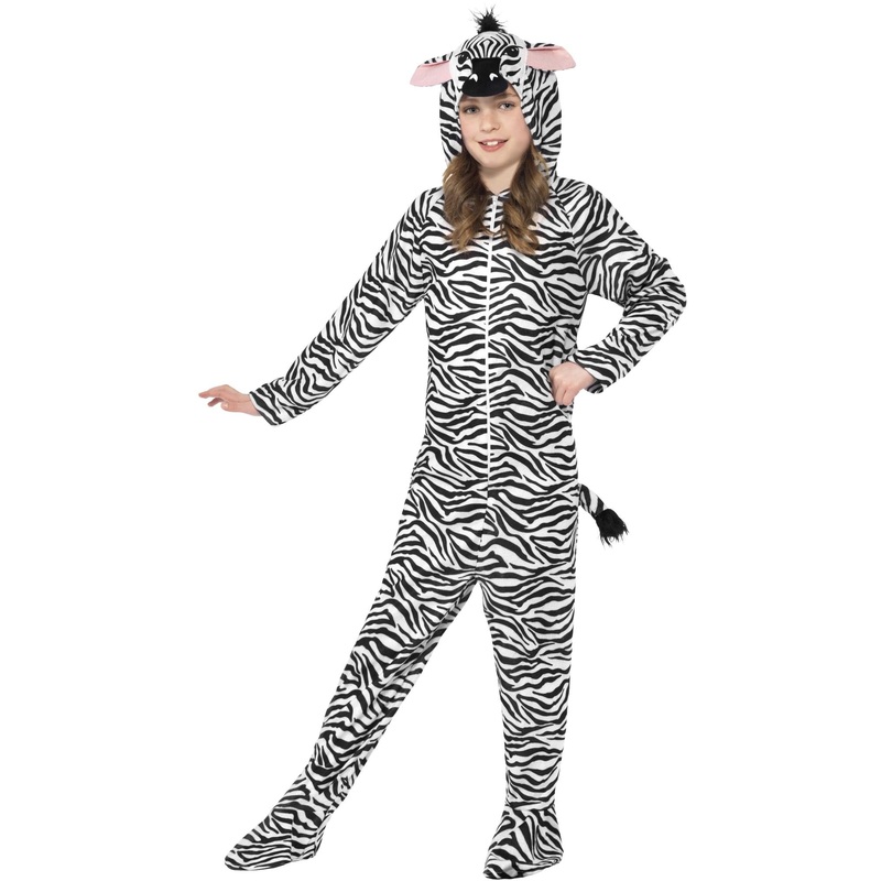 Zebra Costume, Child|Small (Age 4-6)|Medium (Age 7-9)|Large (Age 10-12)