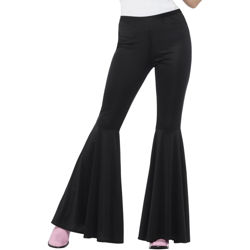Flared Trousers, Ladies, Black
