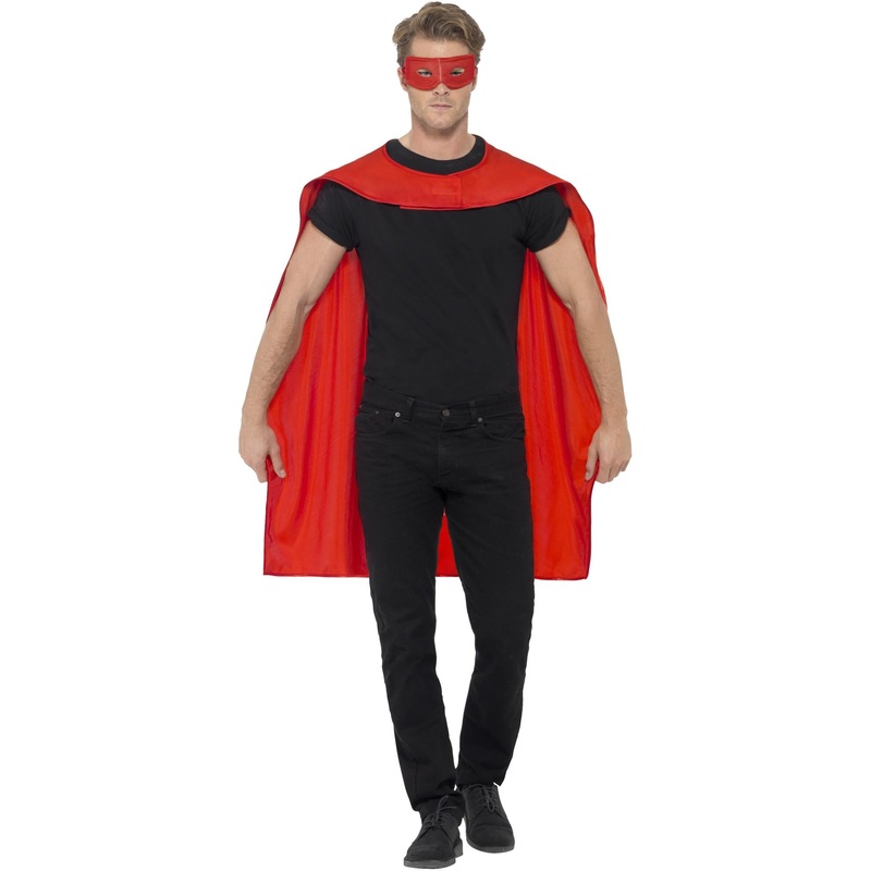 Cape, Red, with Eyemask