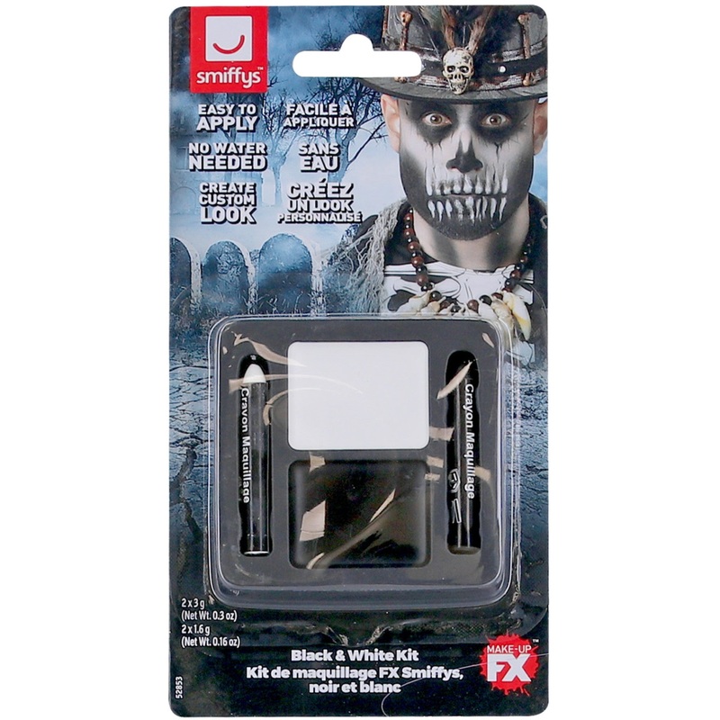 Smiffys Make-Up FX, Black & White Kit