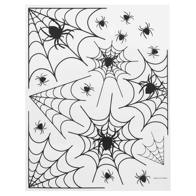 Spider Window Stickers, 1 Sheet