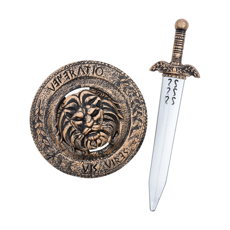 Gladiator Lion Shield 46cm & Sword 47cm