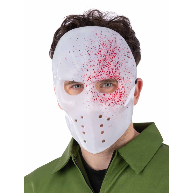 White Blood Splatter Hockey Mask