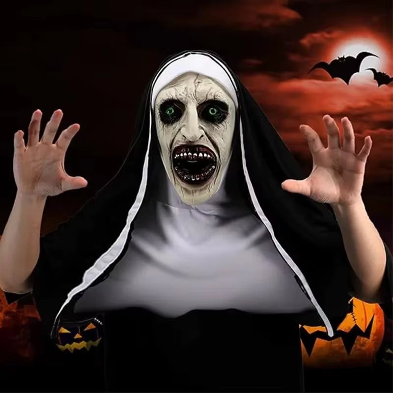 Screaming Nun Horror Mask - Scare Face ONLINE EXCLUSIVE