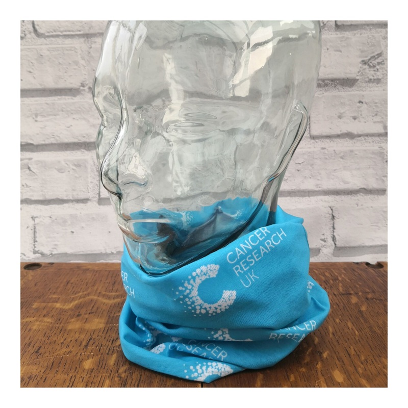 Cancer Research UK Multifunction Buff Tubular Snood (Blue)