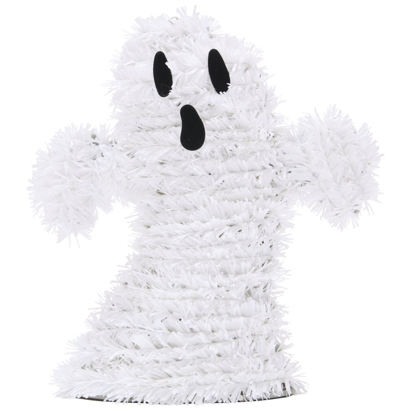 3D Tinsel Ghost Table Top Decoration