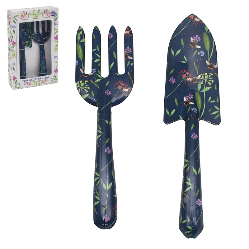 Floral Bee Fork and Trowel Set