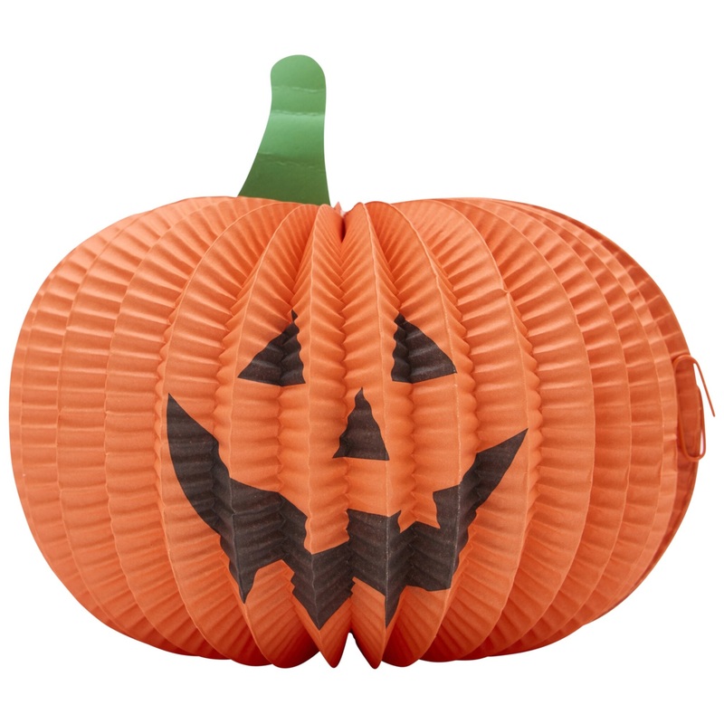 Honeycomb Pumpkin Table Top|Orange|Black