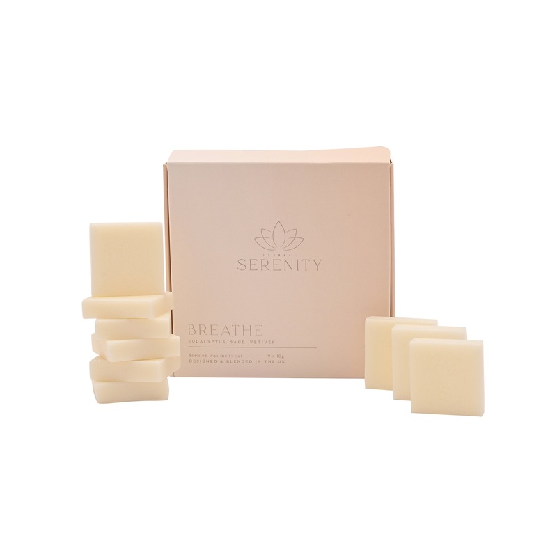Serenity Breathe Set of 9 Wax Melts Eucalyptus Sage & Vetiver