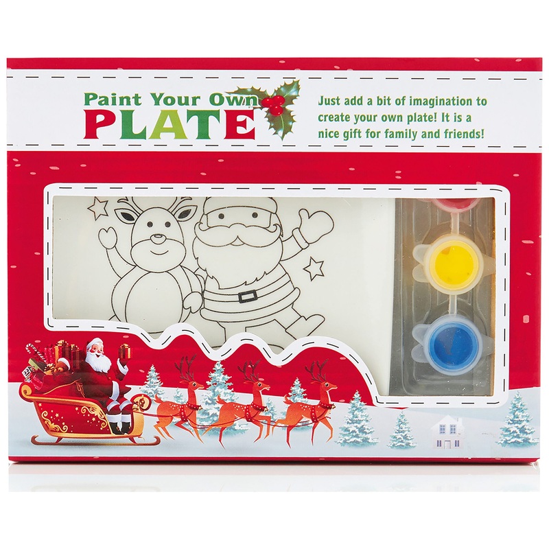 Children's Christmas Santa Plate Painting Kit