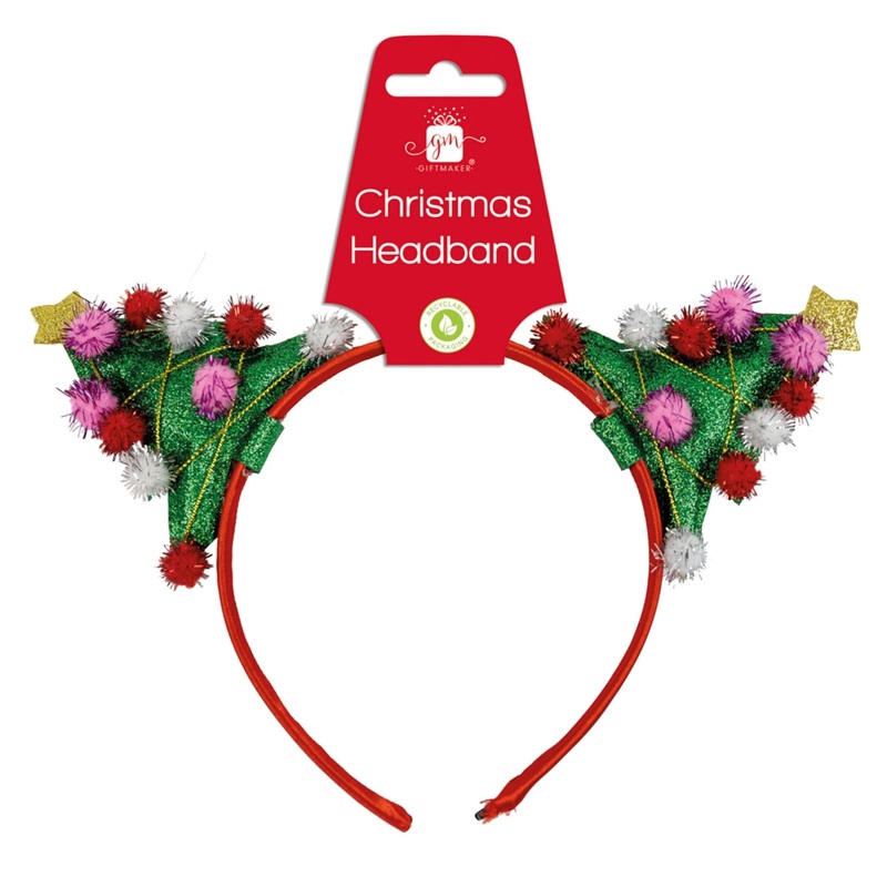 Pom-Pom Christmas Tree Headband