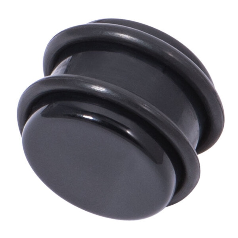 Acrylic Plugs|3.2mm, White|4mm, Black|5mm, Black|6mm, Black|8mm, White|10mm, White|12mm, Black