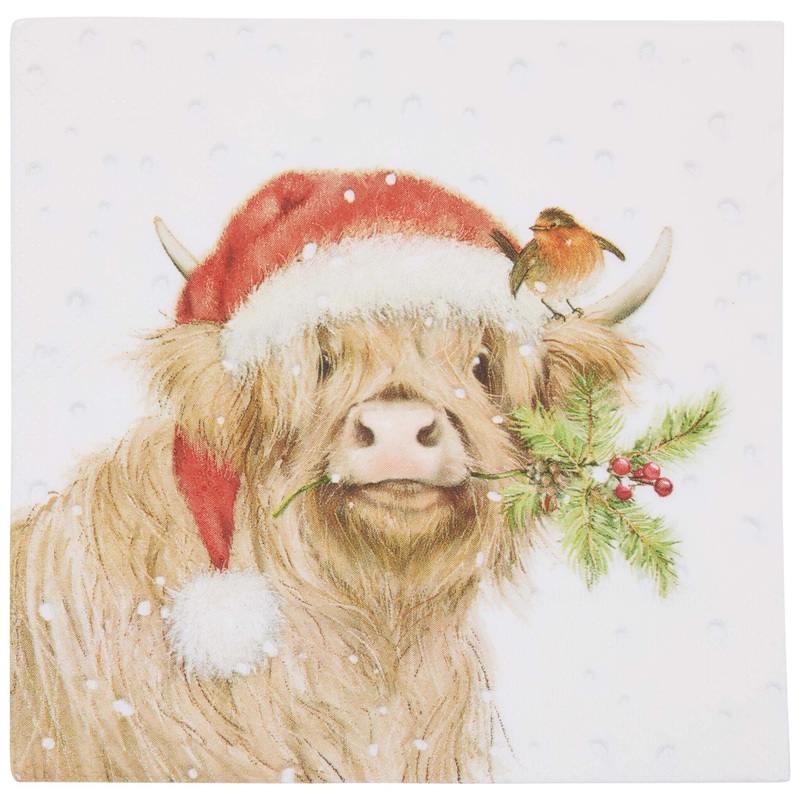 Clover the Highland Cow Pack of 20 Napkins