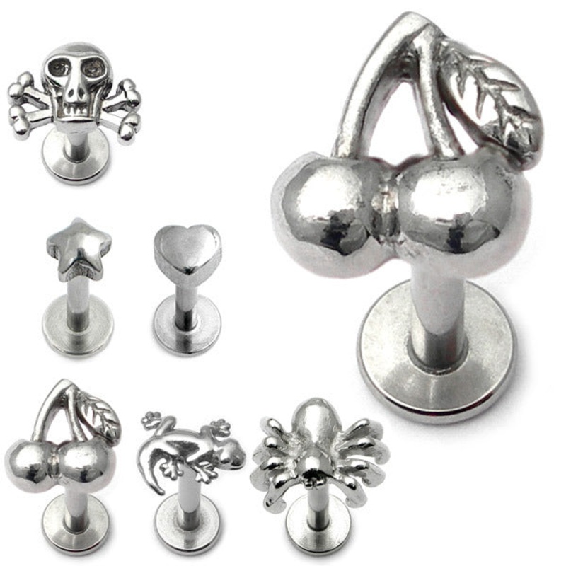 Steel Labret with Cast Steel Attachment 1.2mm