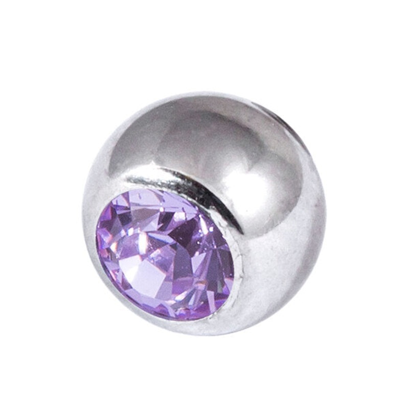 Steel Threaded Jewelled Balls 1.2x3mm
