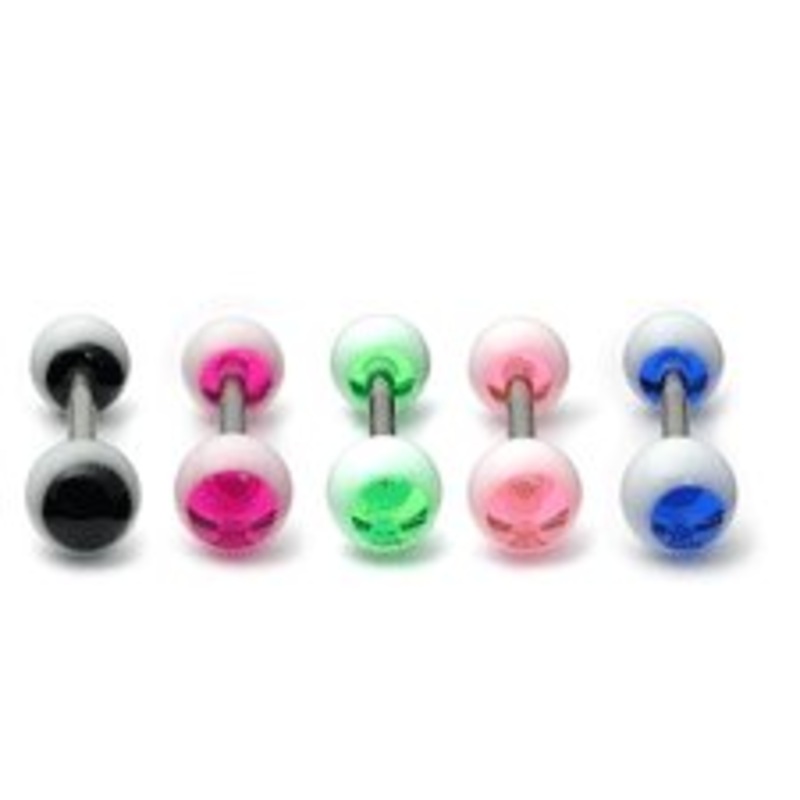 Acrylic Hot Spot Barbell (2 Tone)