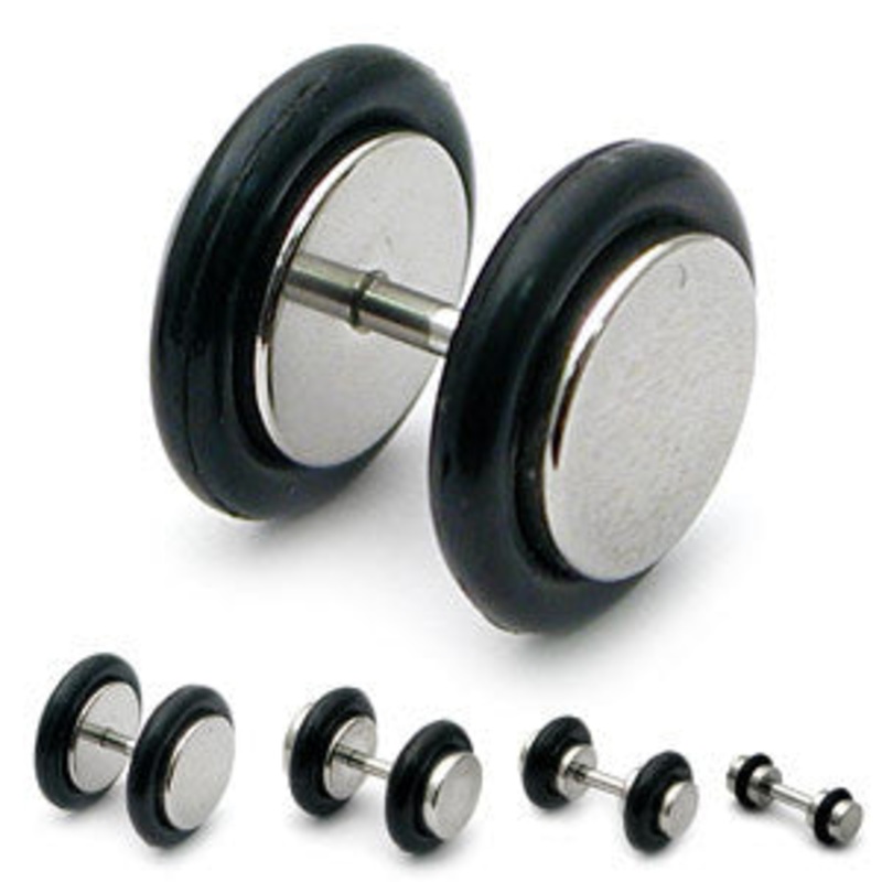 Steel Fake Plugs|1.2mm, 5mm, 3mm (Mini)|1.2mm, 5mm, 4mm (Small)|1.2mm, 5mm, 6mm (Medium)|1.2mm, 5mm, 8mm (Large)