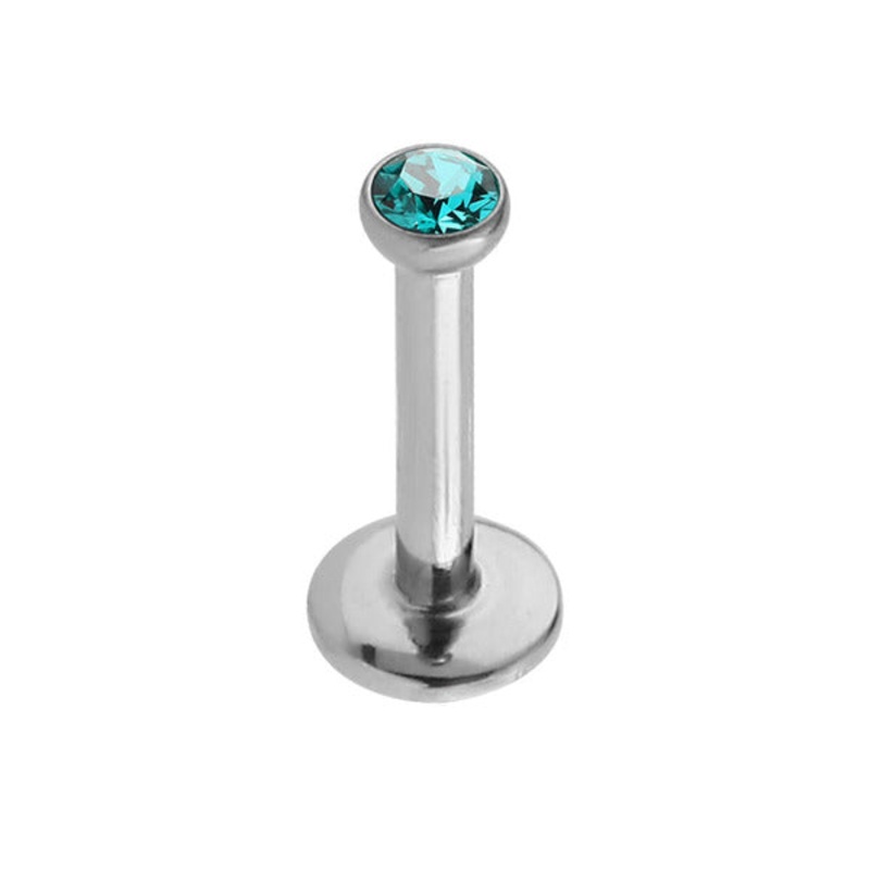 Steel Internally Threaded Jewelled Labrets 1.2mm