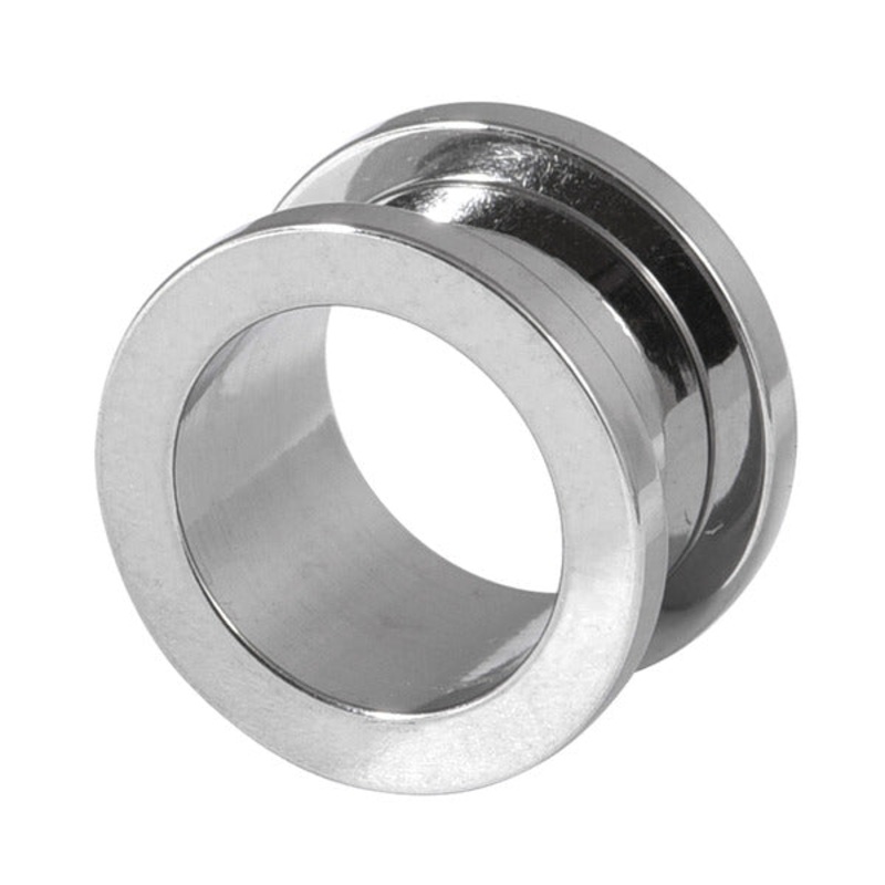 Steel Screw Flesh Tunnel|2mm|2.4mm|3mm|4mm|5mm|5mm, Rounded edges|6mm|7mm|8mm|9mm|10mm|10mm, Rounded edges|12mm|14mm|16mm|18mm|20mm|22mm|25mm|28mm