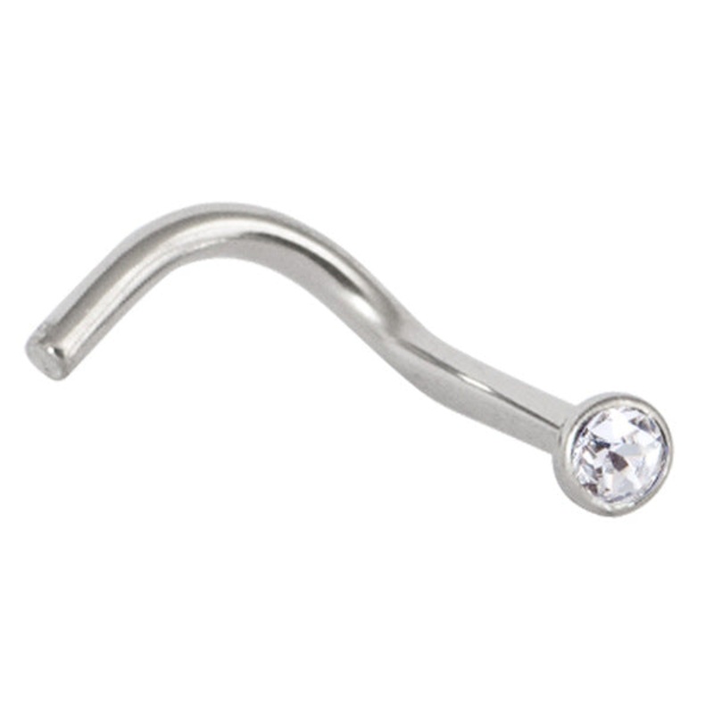 Titanium Jewelled Nose Stud - 2mm Jewel