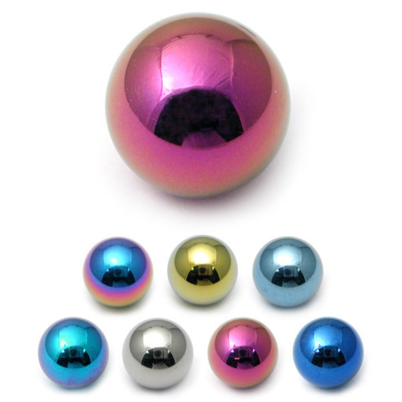 Titanium Threaded Balls|1.0mm, 3mm, Mirror Polish - Single ball|1.0mm, 3mm, Mirror Polish - 2 balls|1.0mm, 4mm, Mirror Polish - Single ball|1.0mm, 4mm, Mirror Polish - 2 balls|1.2mm, 2mm, Mirror Polish - Single ball|1.2mm, 2mm, Mirror Polish - 2 balls|1.2