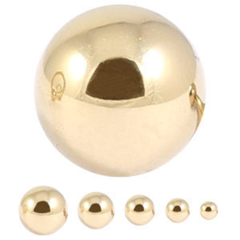 Zircon Titanium Threaded Balls (Gold colour)
