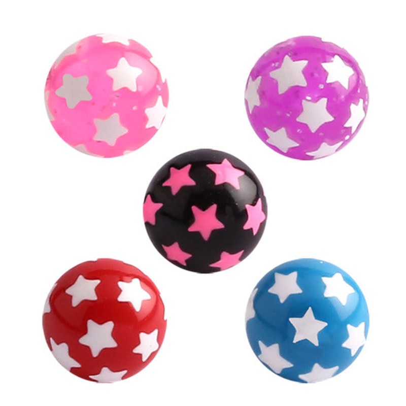 Acrylic Multi-Star Ball (NEW)|1.6mm|5mm|6mm|Pack of all 5 shown