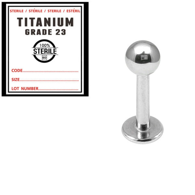 Sterile Titanium Labrets|1.2mm, 6mm, 2.5mm|1.2mm, 6mm, 3mm|1.2mm, 7mm, 2.5mm|1.2mm, 7mm, 3mm|1.2mm, 8mm, 2.5mm|1.2mm, 8mm, 3mm|1.2mm, 9mm, 2.5mm|1.2mm, 9mm, 3mm|1.2mm, 10mm, 2.5mm|1.2mm, 10mm, 3mm|1.2mm, 12mm, 2.5mm|1.2mm, 12mm, 3mm|1.6mm, 8mm, 4mm|1.6mm,