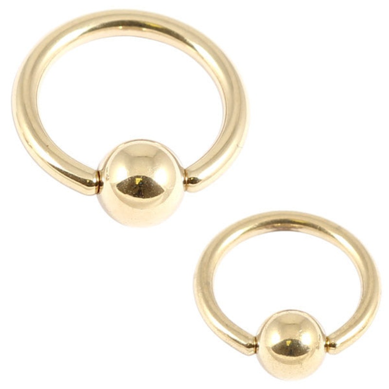 Zircon Steel Ball Closure Ring (BCR) (Gold colour)
