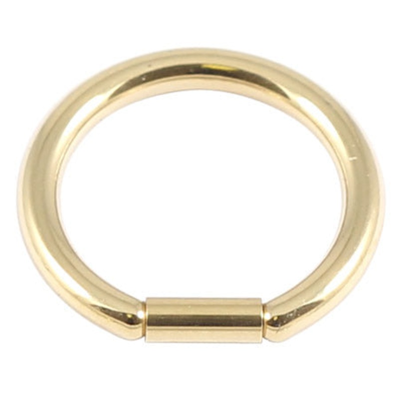 Zircon Steel Bar Closure Ring (Gold colour)