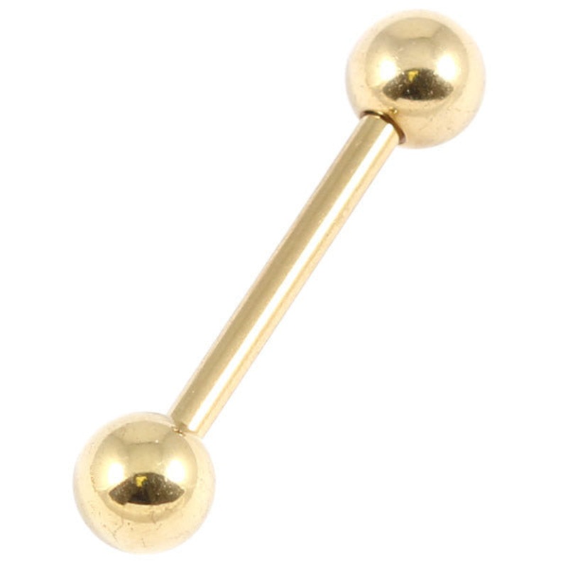 Zircon Steel Barbells 1.6mm 10-22mm (Gold colour)