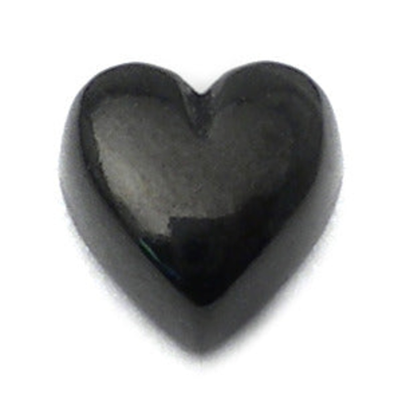 Black Steel Threaded Attachment - Heart 1.2mm