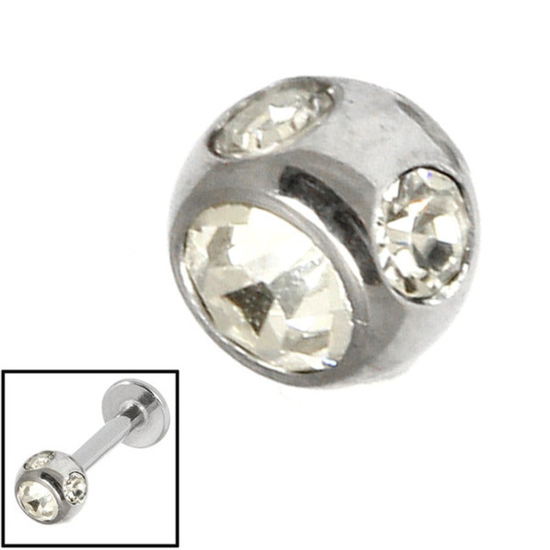 Steel Multi-Gem Jewelled Ball 1.6mm