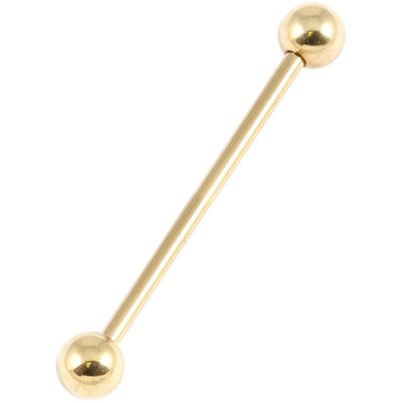 Zircon Steel Industrial Scaffold Barbells 1.6mm 30-40mm (Gold colour)